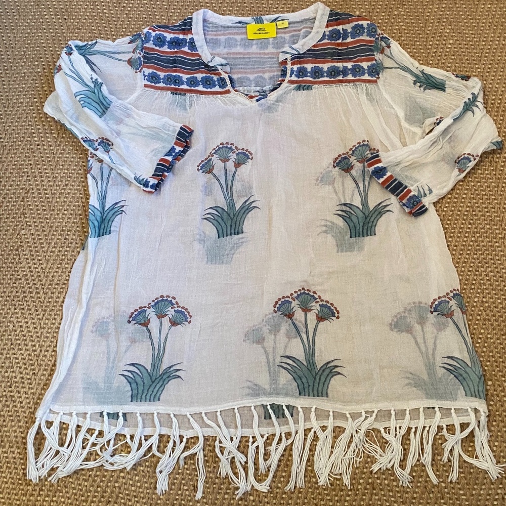 ROBERTA ROLLER RABBIT BOHO GIRLS TUNIC COVER UP DRESS SIZE 10